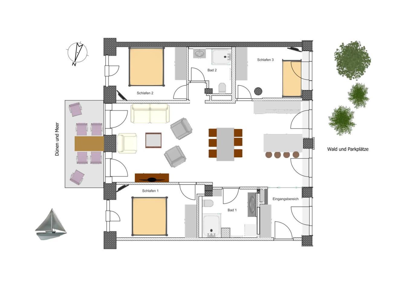 Traum Fewo Strandliebe Mit Meerblick, 3 Schlafzimmer, 2 Baeder Binz Ngoại thất bức ảnh